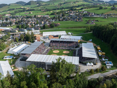 NUSSLI is building the arena for the Swiss Wrestling Jubilee Festival in Appenzell