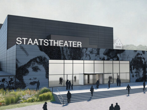 Visualisierung der Interimsspielstätte des Staatstheaters Kassel